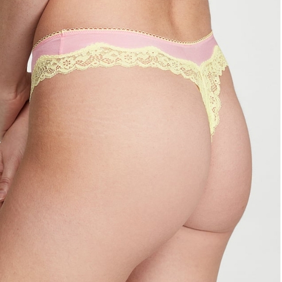 Victoria Secret -Smooth High-Leg Scoop Thong Panty (Pretty Blossom) - Picture 4 of 4